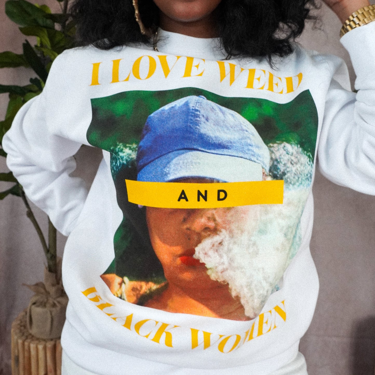 I Love Weed & Black Women Crewneck