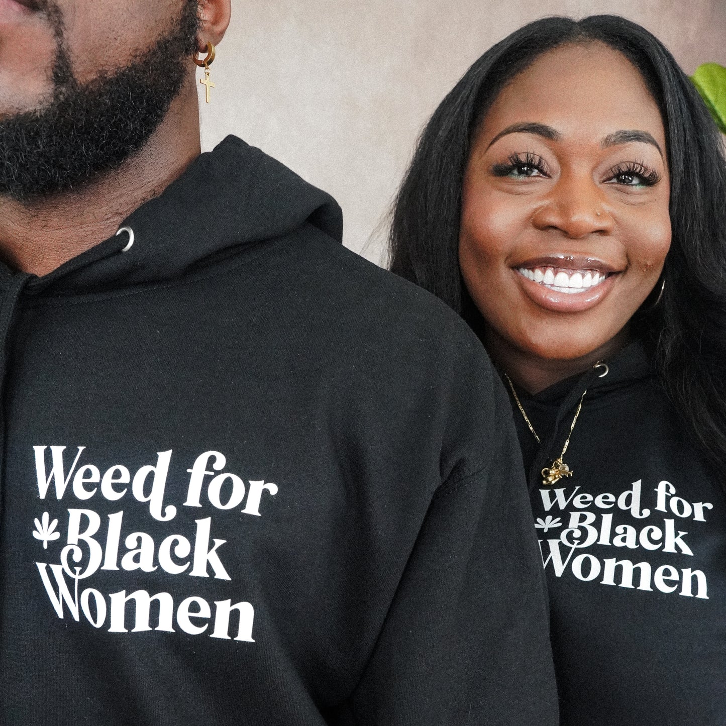 Weed For Black Women Left Pocket Logo Hoodie