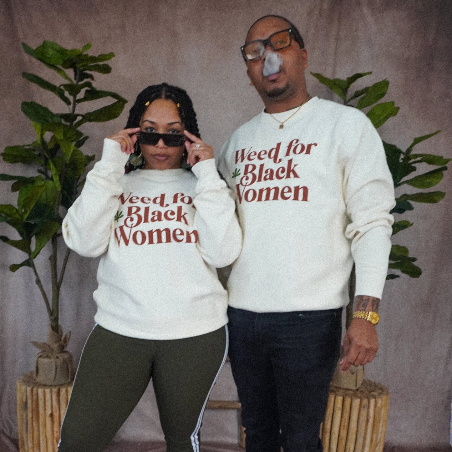 Weed For Black Women Logo Crewneck
