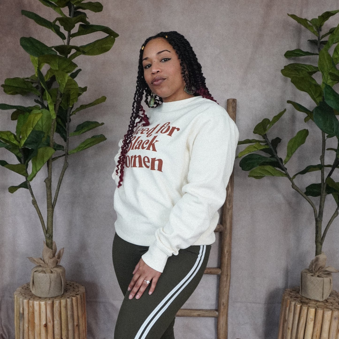 Weed For Black Women Logo Crewneck