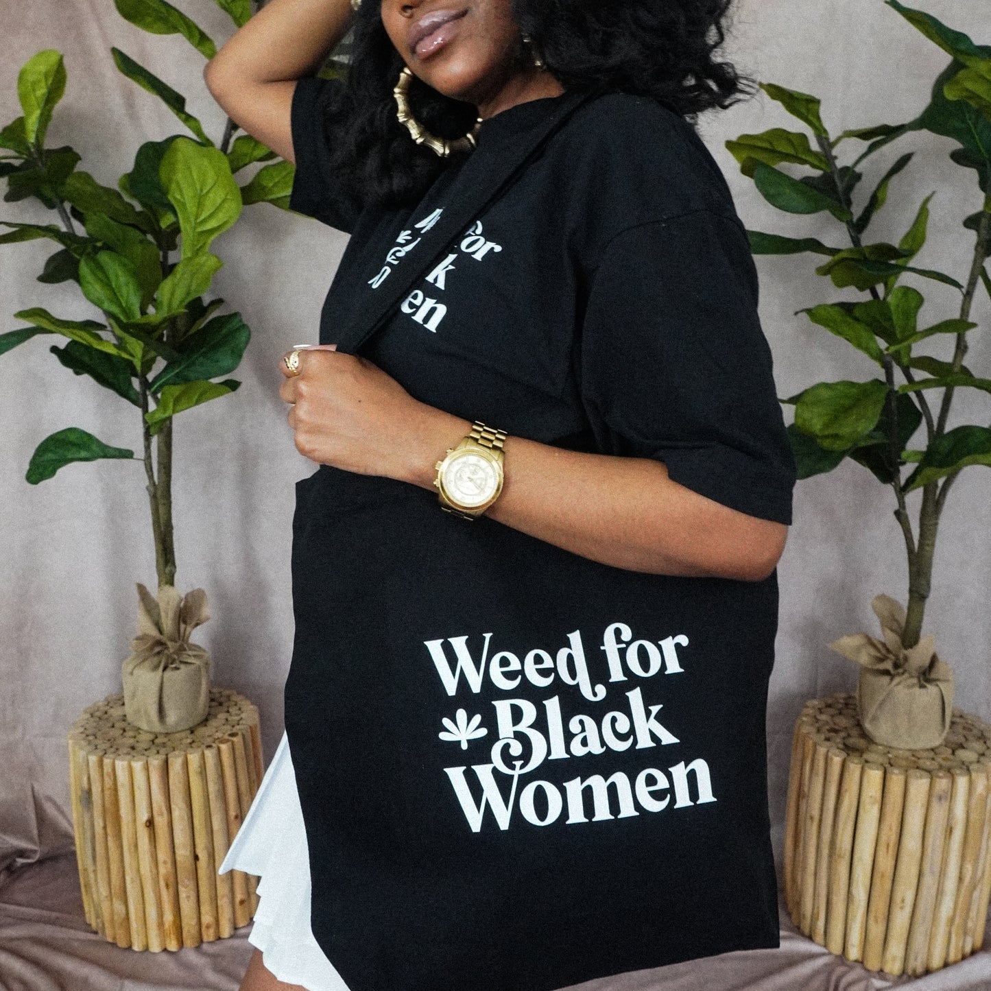 Weed For Black Women Logo Tote