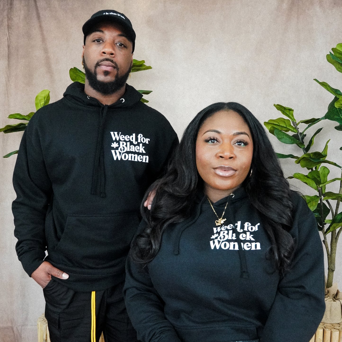 Weed For Black Women Left Pocket Logo Hoodie
