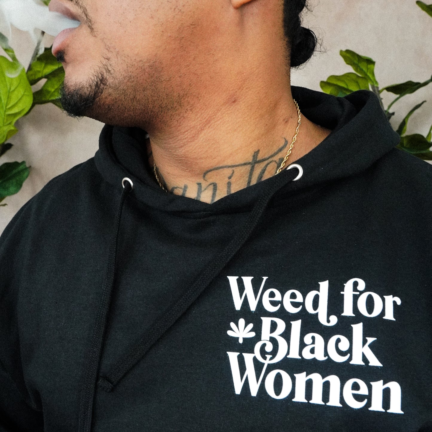 Weed For Black Women Left Pocket Logo Hoodie