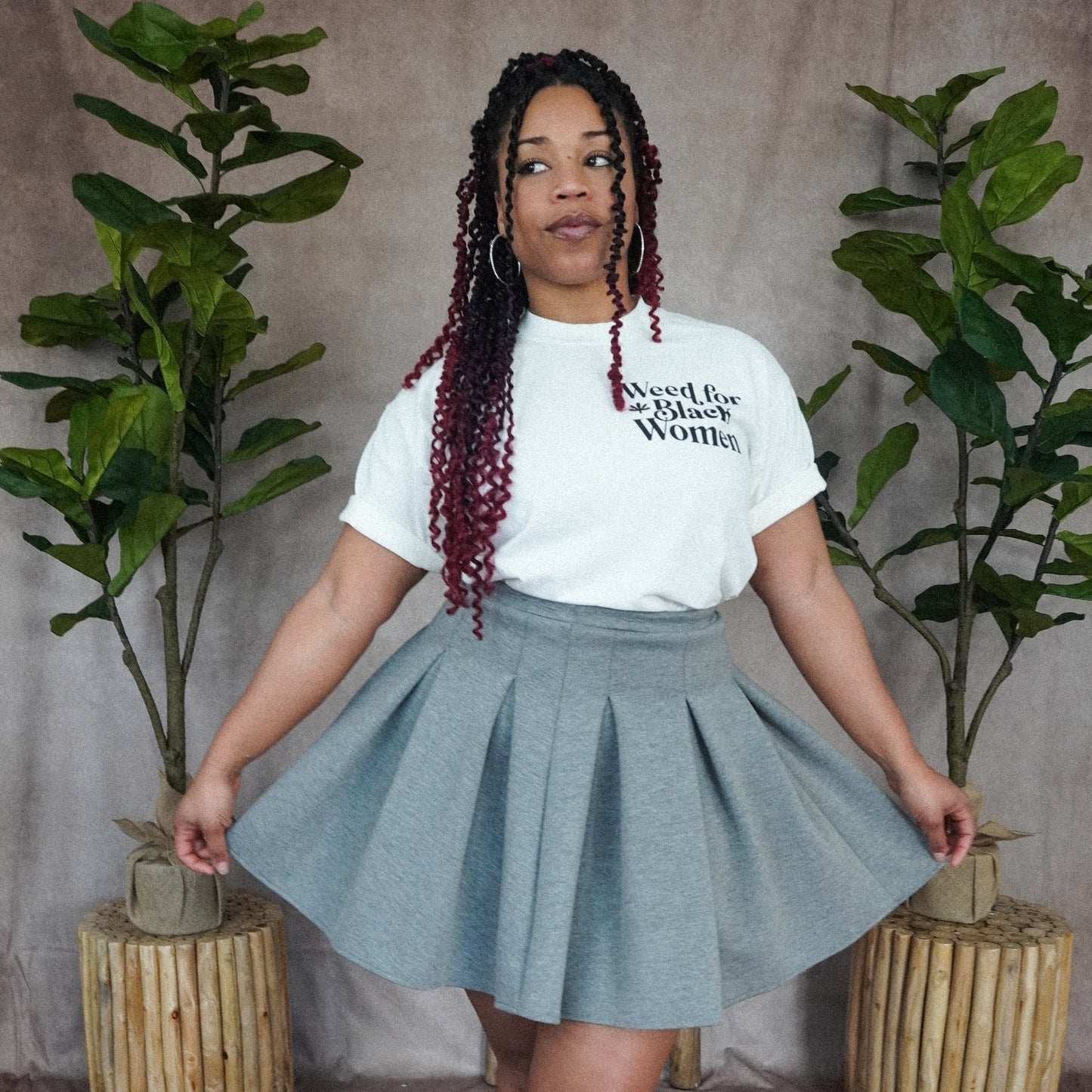 Weed For Black Women Left Pocket Logo T-Shirt