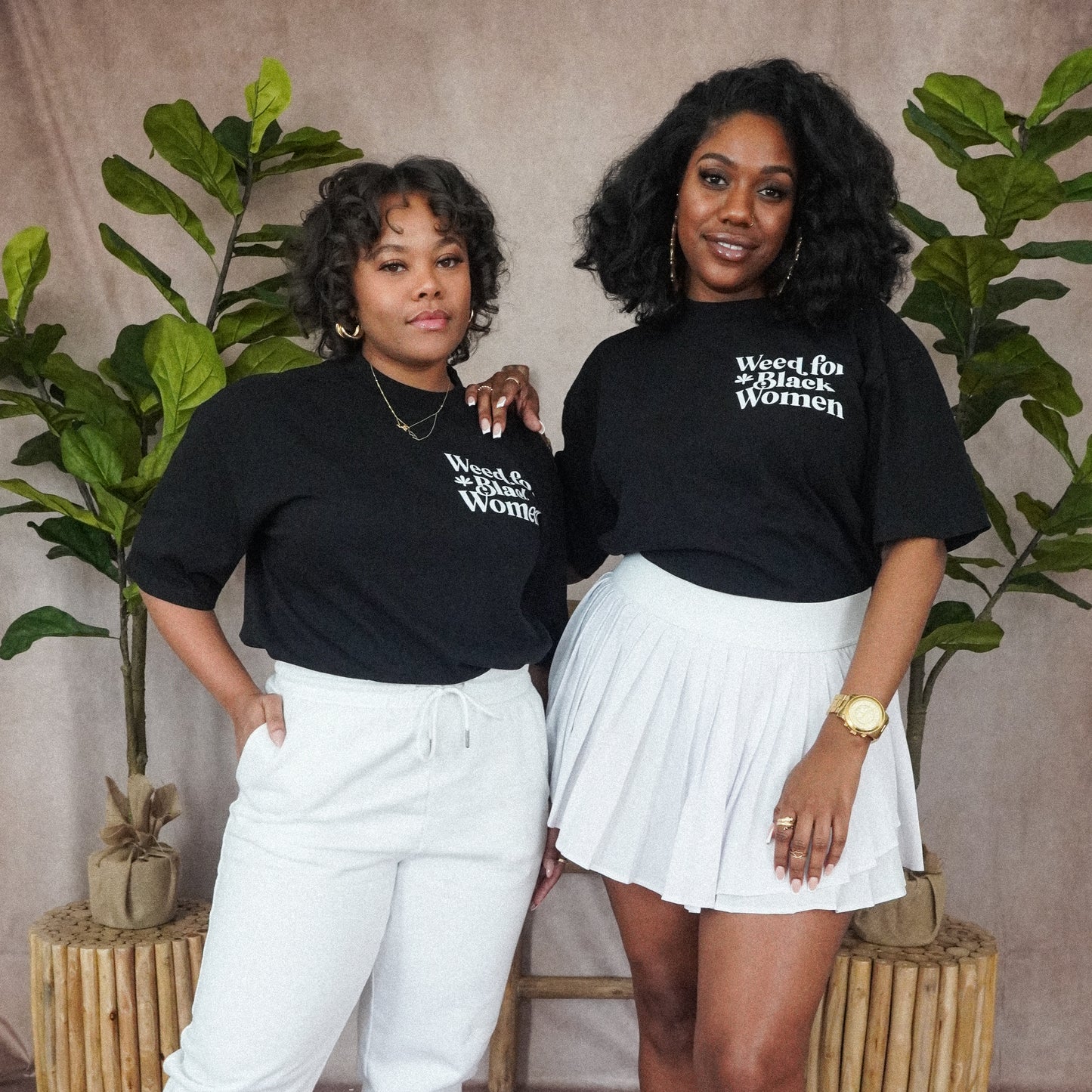 Weed For Black Women Left Pocket Logo T-Shirt