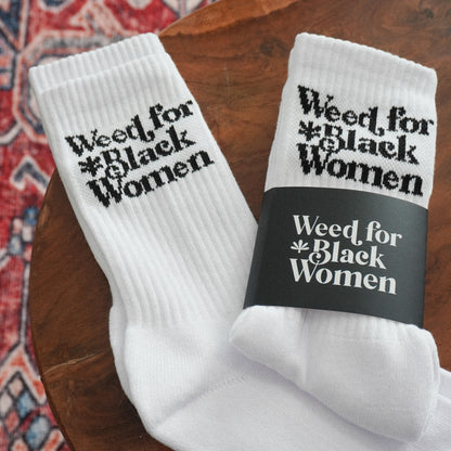 Weed For Black Women Logo Socks