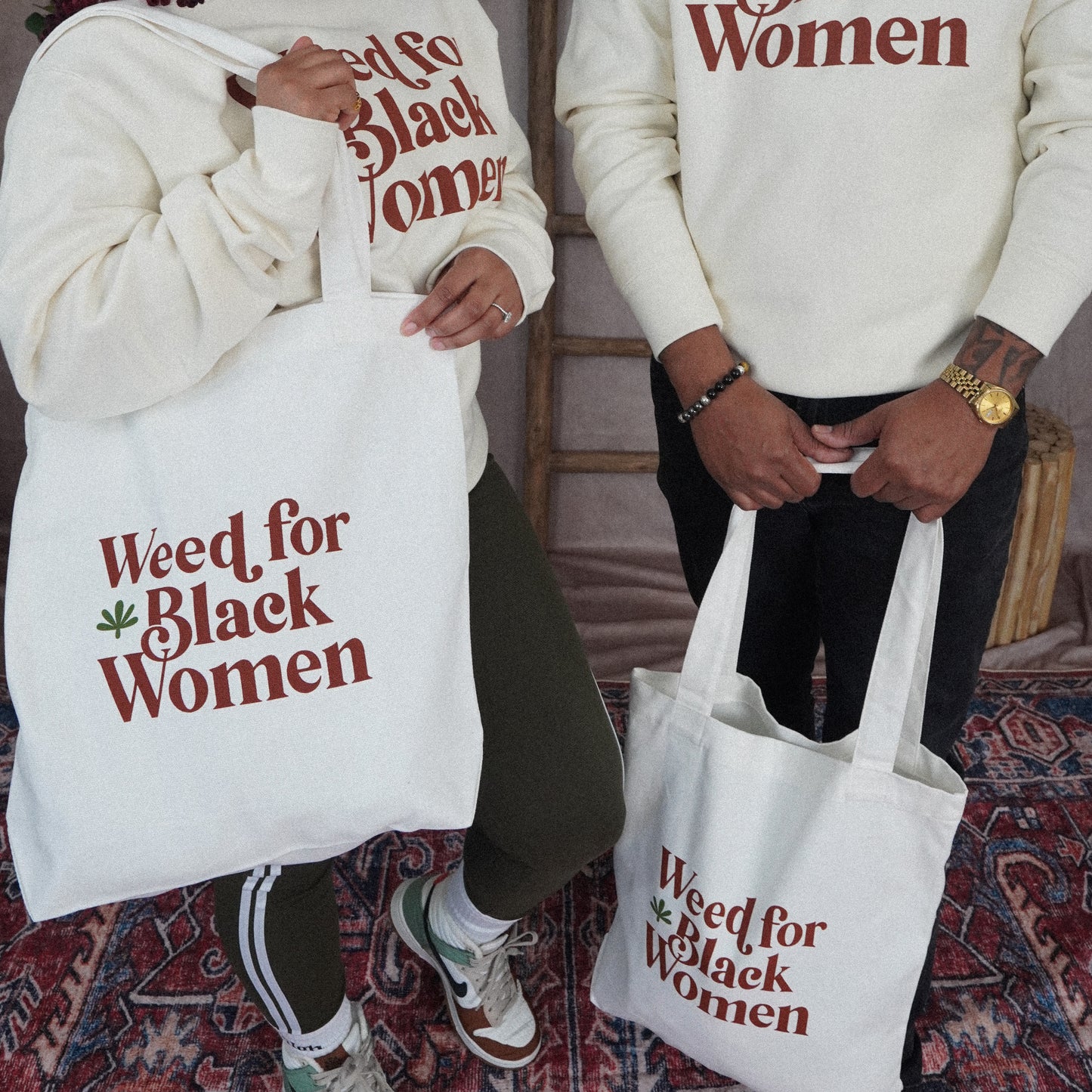 Weed For Black Women Logo Tote